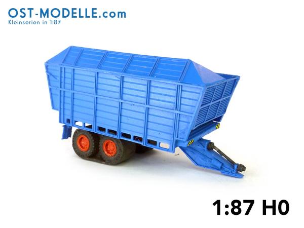 Fortschritt HTS90.04 T088 Schwerguthäckselaufbau F997 - mit Gleisbandfahrwerk fortschrittblau rot